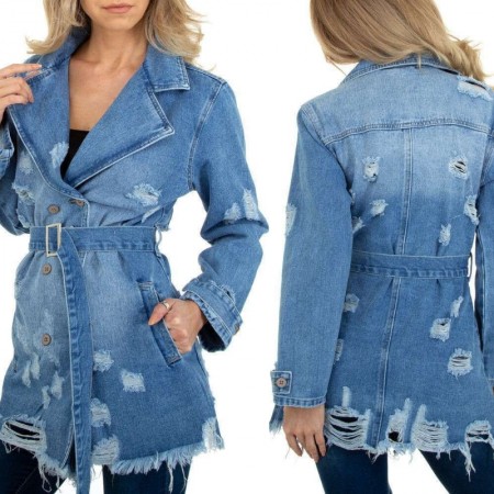 Giacca sexy blue jeans denim blazer giacchetto jaket...