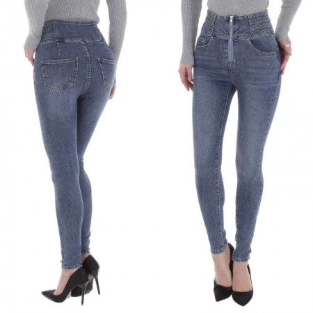 Jeans aderenti a vita alta elasticizzati modello skinny...